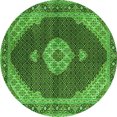 thumbnail image 1 of Ahgly Company Indoor Round Medallion Green Traditional Area Rugs, 7' Round, 1 of 1