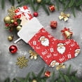 thumbnail image 6 of Coolnut Christmas Santa Claus Stocking 1pc, Large Fireplace Xmas Hanging Stockings with Plush Cuff for Family Holiday Party Decorations, 17.71"x 12.20", 6 of 7