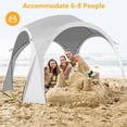 thumbnail image 5 of Kadyn Camping Cot Tent, Foldable Elevated Tent Set, 11 x 11 Feet Patio Sun Shade Shelter Canopy Tent Portable UPF 50+ Outdoor Beach-White, 5 of 9