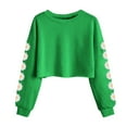 thumbnail image 2 of Wancir Kids Crop Tops Girls Long Sleeve Tee Shirts Cute Daisy Pinted Fashion Sweatshirt Pullover Top 4-14T, 2 of 5
