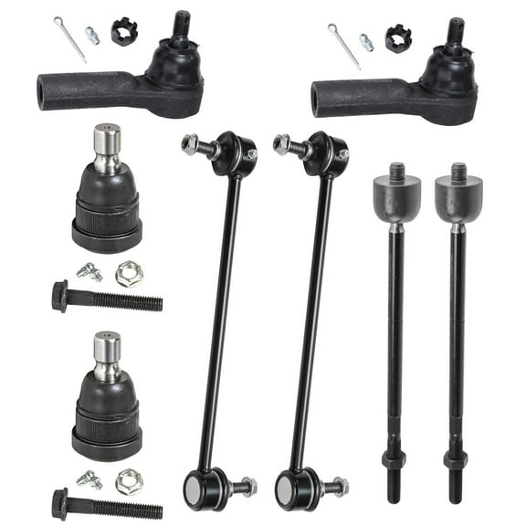 Detroit Axle - 8pc Front Suspension Kit for Ford 2009-2012 Escape, 2010-2011 Mazda Tribute Mercury Mariner, 4 Inner and Outer Tie Rod Ends 2 Lower Ball Joints 2 Sway Bar Links Replacement
