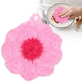 thumbnail image 2 of 1 Pc Dish Scrubber Non Scratch Dish Washing Scrubbers Reusable Household Cleaning Kitchen Tools for Dishwashing Washing Dishes Cookware Tubs Sinks, 4.72x4.72 Inch, Pink, 2 of 4
