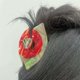 thumbnail image 2 of Pinzas para el pelo con forma de ojo de acetato, horquillas para el pelo, accesorios únicos para Halloween, pinzas para el pelo para mujer, color café y verde, color café y verde, 2 of 5