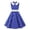 SQR118-Blue1, variant on Weebloom Girls Dress With Collar Sleeveless Waist Design Party Performance Black Girls Sundress