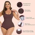 thumbnail image 4 of Vaslanda Women Waist Trainer Seamless Round Neck Tummy Control Shapewear Bodysuit, 4 of 7