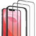 thumbnail image 1 of IBAOLE [3 Pack] Screen Protector Compatible with iPhone 12 Pro Max 12 6,7 Inch, HD Clarity Full Screen Protection Tempered Glass Film Screen Protector with Installation kits, TransparentBlack, 1 of 7