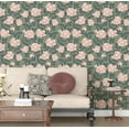 thumbnail image 5 of TOARTi Boho Wallpaper Pink Flower Peel and Stick Peony Nature Wall Decal For Bedroom Living Room 17.3in x 9.8ft, 5 of 8