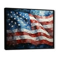 thumbnail image 2 of Designart "American Flag Display III" Flag USA Floater Framed Wall Decor, 2 of 7