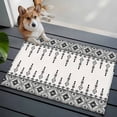 thumbnail image 4 of Black White Boho 2'x3' Washable Rug, Vintage Ethnic Tribe Abstract Art Retro Non-Slip Doormat Area Rugs for Entrance Bathroom Bedsides, StainResistant Carpet for Kitchen Bedroom, Entryway Floor Mat, 4 of 9