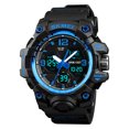 thumbnail image 2 of Reloj impermeable con pantalla dual, luz de fondo, esfera redonda, deportes, reloj de pulsera digital, alarma, cronómetro seitruly EL4547-02, 2 of 2