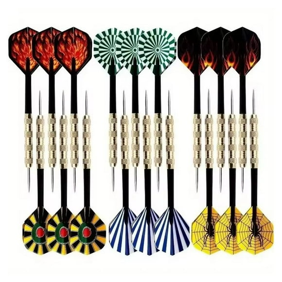 Personalized Copper Plated Dart Set with 14 Gram Weights, 18-Piece Professional Steel Tip Flying Darts Kit, Precision Engineered for Accuracy & Control