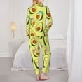 thumbnail image 5 of Kll Flowers Avocado Print Women'S Long Sleeve Pajamas With Pants Sleepwear Loungewear 2 Set-X-Large, 5 of 9