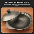 thumbnail image 2 of Raindrops 1Pc Round Casserole Cookware for Stewing and Boiling in Home Kitchenware 11.8*7.9*3.9in, 2 of 8