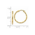 thumbnail image 3 of Real 14kt Yellow Gold Twist Hoop Earrings; for Adults and Teens; for Women and Men, 3 of 3