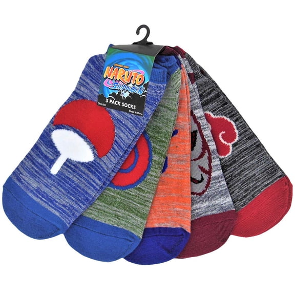 Naruto Shippuden Icons 5 Pack Novelty Socks Multicoloured