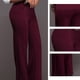 thumbnail image 4 of Pantalones de trabajo informales para mujer, de 6 botones, pantalones largos de cintura alta y pierna recta, 4 of 5