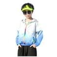 thumbnail image 1 of Kids Sun Protection Zip Hoodie Lightweight Long Sleeve Rash Guard with Hood Swim Cover Up Light Blue 4 Years-5 Years, 1 of 7