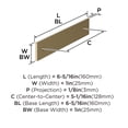 thumbnail image 5 of Amerock Ladera 5-1/16 inch (128mm) Center-to-Center Rectangle Golden Champagne Cabinet Pull Backplate, 5 of 6