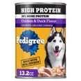 thumbnail image 2 of (6 pack) Pedigree High Protein Chopped Chicken & Duck Flavor Adult Soft Wet Dog Food, 13.2 oz Can, 2 of 13