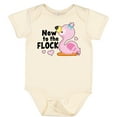 thumbnail image 3 of Inktastic New to the Flock Cute Baby Flamingo Boys or Girls Baby Bodysuit, 3 of 5