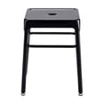 thumbnail image 2 of Pemberly Row Steel Backless Guest Stool in Glossy Black - 15.25"W x 18"H, 2 of 6