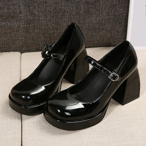 靴 JIHYANG 25cm Shishangjinzi Women's Shoes Round Toe Pumps Ladies Shoe