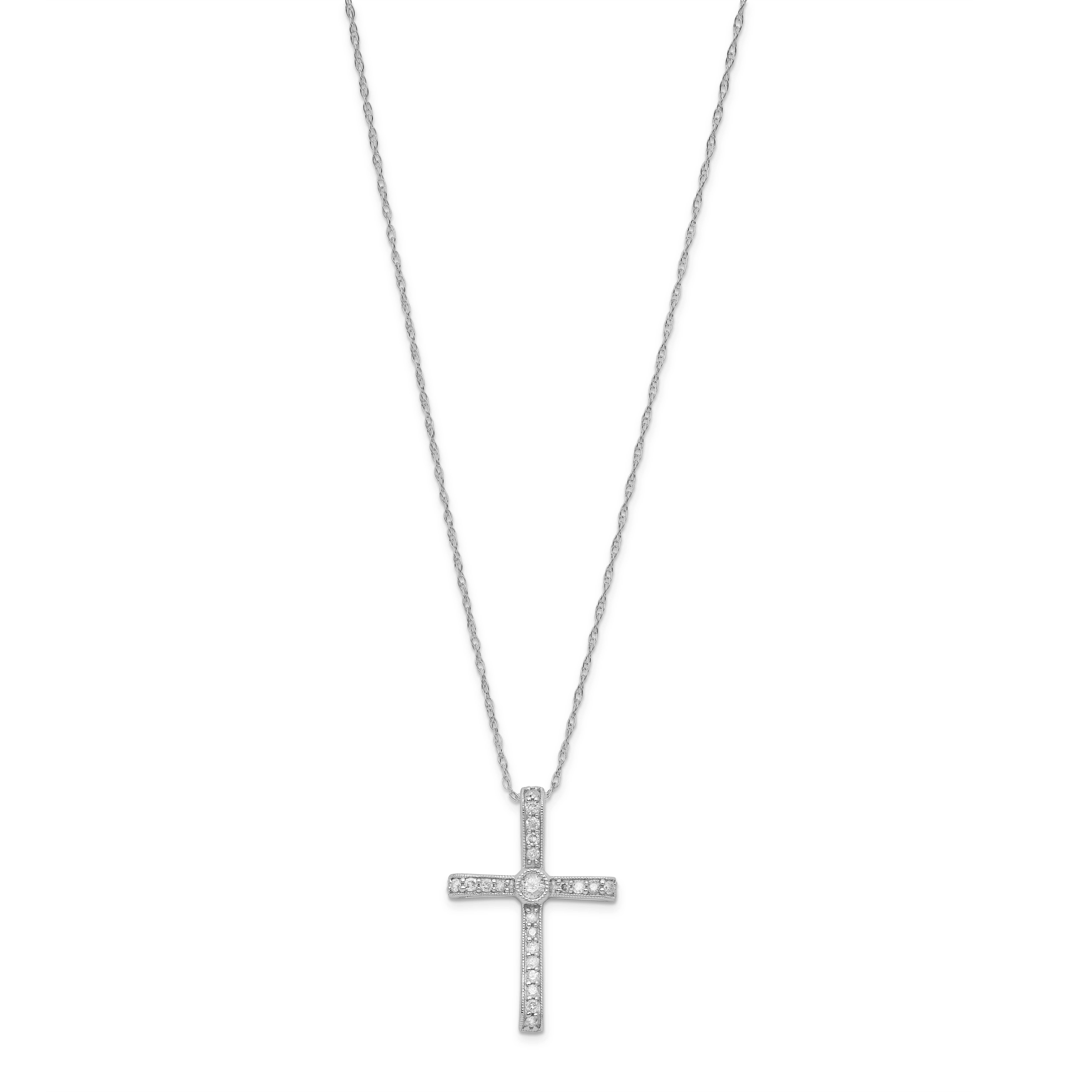 14k White Gold 1/4 CTW prong Set 