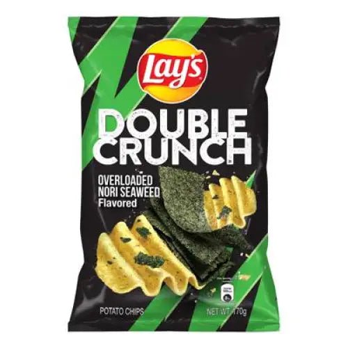 Lay's Double Crunch Potato Chips Nori Seaweed - Malaysia, 170g bag case of 15