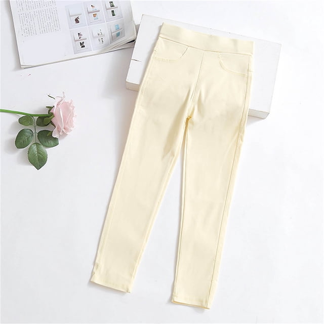 LSLJS Toddler Baby Girls Candy Color Solid Color Leggings Casual Kids Tight Pants, Children Pants