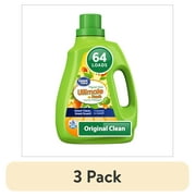 (3 pack) Great Value Original Clean, 64 loads, Ultimate Fresh HE Liquid Laundry Detergent, 100 Fl oz