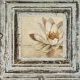 thumbnail image 2 of Pinto, Patricia 15x15 Gold Ornate Wood Framed with Double Matting Museum Art Print Titled - Flowers and Leaves Square IV, 2 of 4