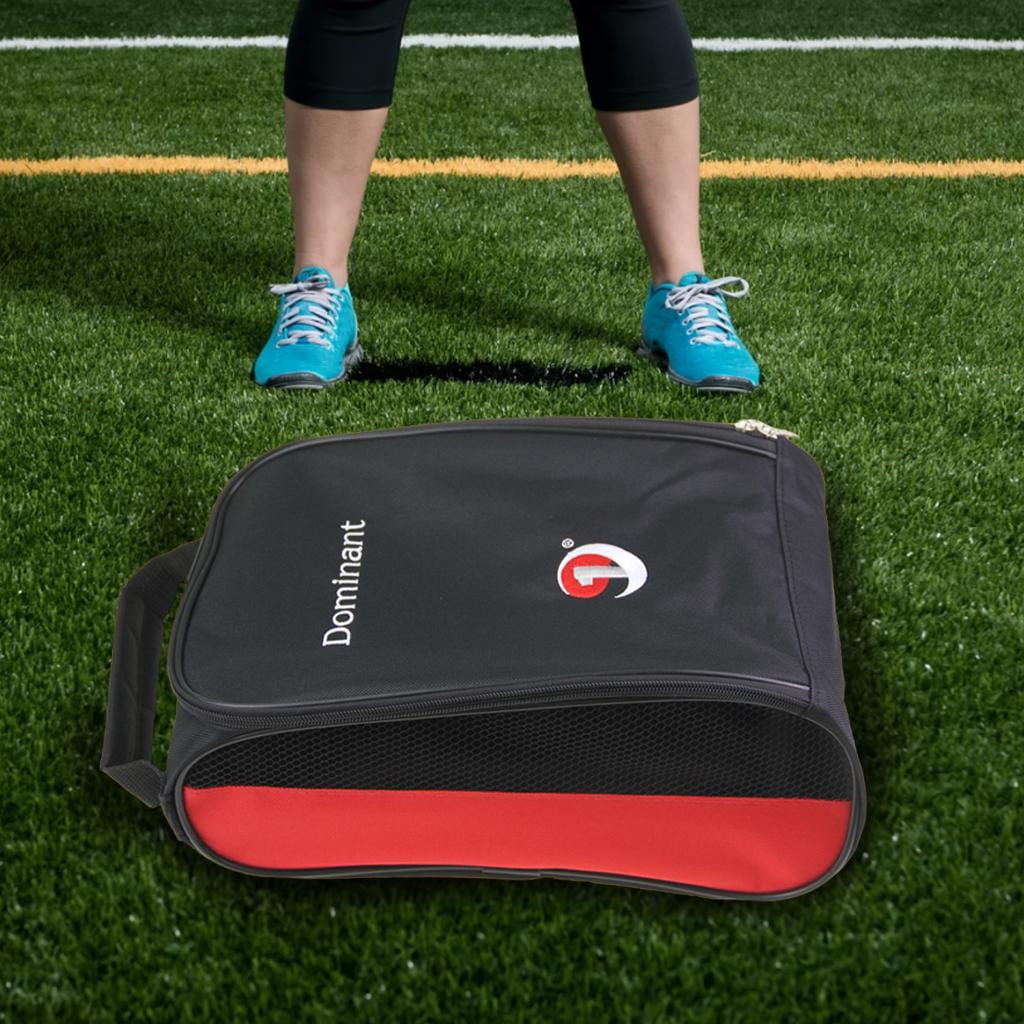 Golf Shoes Bag, Golf Gift for Men Women, Zippered Carry Bag, Sport Shoes Bag, Travel Black red