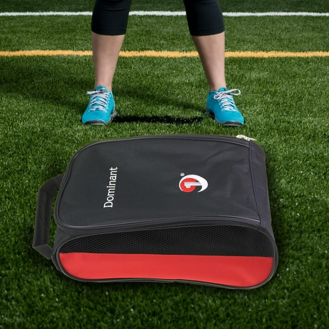 Bolsa para zapatos de golf con ventilación, bolsa de viaje con cremallera, Rojo negro Sharpla Estuche para zapatos de golf