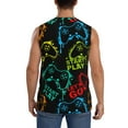 thumbnail image 4 of Goofa Play Game Start Printed Men's Sleeveless T-Shirt - Athletic Gym Workout Tank Top for Men - Moisture-Wicking, UPF 30+ Quick-Dry Muscle Tee-XX-Large, 4 of 8
