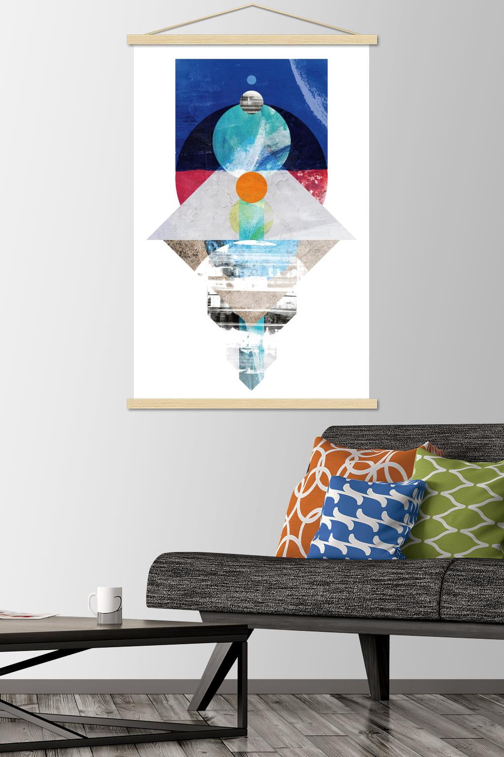 Urban - Shapes Wall Poster with Wooden Magnetic Frame, 22.375" x 34"