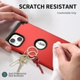 thumbnail image 5 of for iPhone 14 Case, Slim Dual Layer 3 in 1 Heavy Duty Protection Hybrid Hard PC Soft Silicone Rugged Bumper Anti Slip Full-Body Protective Cases for iPhone 14, Red, 5 of 9