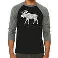 thumbnail image 1 of Men's Raglan Baseball Word Art T-shirt - Moose, 1 of 2