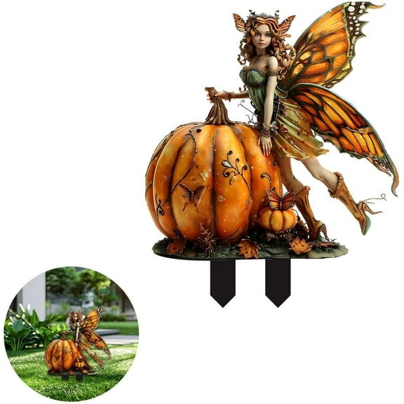 Flower Fairy Garden Decor - Outdoor Fairy Statues for Patio, Lawn, Yard & Porch, Resin Ornaments for Garden Gifts