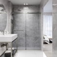 thumbnail image 2 of Vigo VG6023STCL6076 Houston 76" High X 60" Wide Sliding Frameless Shower Door - Stainless, 2 of 7