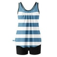 thumbnail image 5 of NSLGXD 2025 Two Piece Womens Tankini Swimsuits Modest Tankini Bathing Suit Color Block Swim Tank Tops with Boyshorts Tummy Control Swimwear Womens Tankini Swimming Suits, 5 of 6