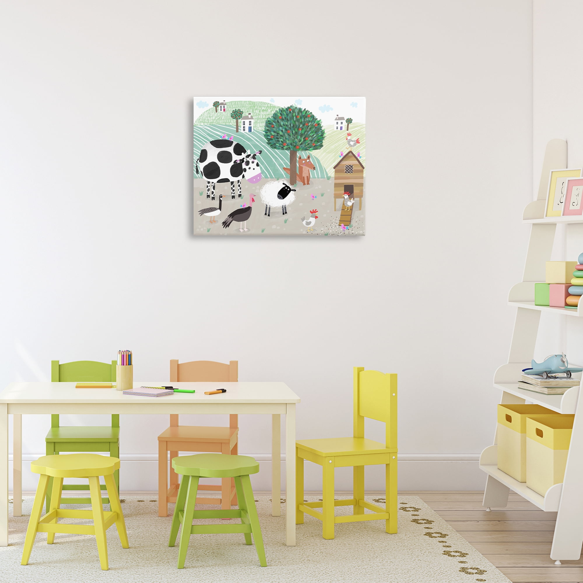 Stupell Industries Down At The Farm Canvas Wall Art, design by Carla Daly