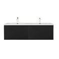 thumbnail image 4 of Alma-Moore 72″ Black Wall Mount Vanity With A Integrated White Sink, 4 of 4