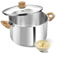 thumbnail image 3 of Koch Systeme CS 6QT Stainless Steel Stockpot with Heat-Resistant Bakelite Double Handle, Steel Soup pots with Lid, Dishwasher Safe, 3 of 9