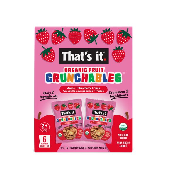 That's it. Organic Apple Strawberry Crunchables 6ct 10g