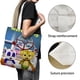 thumbnail image 3 of Word Party Bolso de tela con estampado de lienzo para mujer, bolsa de compras reutilizable y estética, con cremallera interior, regalo para mujer,38*45cm., 3 of 6