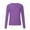 Purple, variant on GigrtiJin Women's Knitted Pullover Sweater Solid Color Round Neck Long Sleeved Sweater Top Comfy Warm Loose Blouse