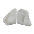 thumbnail image 1 of Natural White Geode Polished Quartz Crystal Bookends 4-7 Pounds, 1 of 4