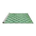 thumbnail image 2 of Ahgly Company Machine Washable Indoor Rectangle Abstract Turquoise Blue Modern Area Rugs, 2' x 4', 2 of 4