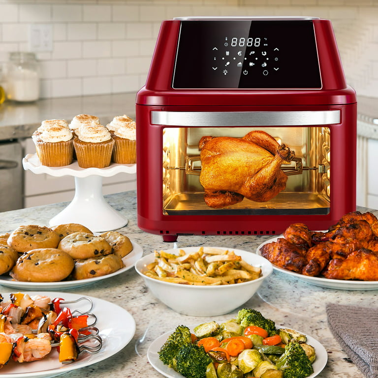 Chefman 6.3-Qt 4-In-1 Digital Air Fryer+, Rotisserie, Dehydrator,  Convection Oven, XL Family Size, 8 Touch Screen Presets, BPA-Free, Auto  Shutoff