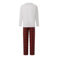 thumbnail image 3 of AIGUR Family Matching Christmas Pajama Set Family Matching Christmas Pajamas Set Solid Long Sleeve Tops and Plaid Pants Pajamas, 3 of 10